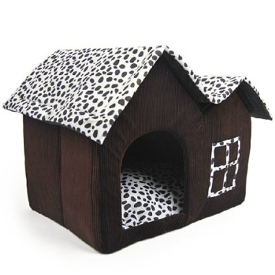 Luxury-High-end-Double-Pet-House-brown-Dog-Room-Cat-Bed-55-X-40-X-42-Cm