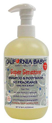 7. California baby super sensitive shampoo & body wash