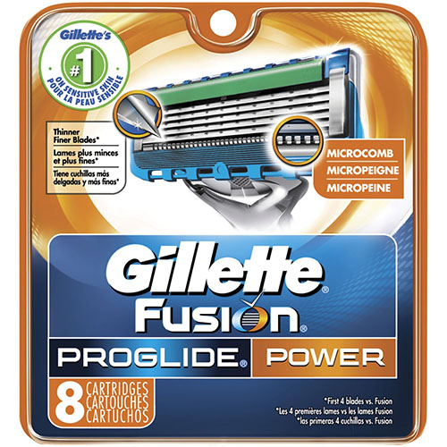 1. Gillette Fusion Power Men's Razor Blade