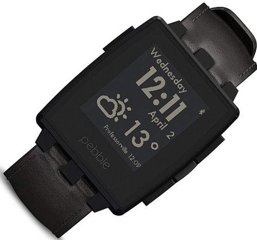 3. Pebble Smartwatch Black Matte