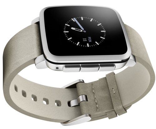 1. Pebble Time Steel Smartwatch for Apple