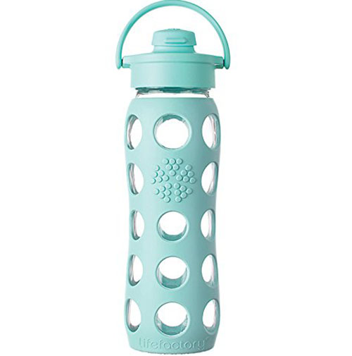 3. Lifefactory 22-Ounce BPA-Free Glass Water Bottle