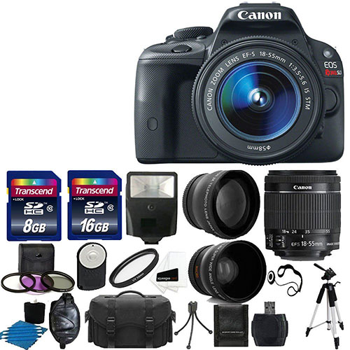 4. Canon EOS Rebel SL1 18.0 MP CMOS Digital SLR Full HD 1080 Video Body with EF-S 18-55mm Complete Deluxe Accessory Bundle