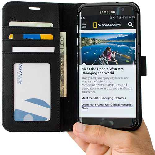 4. Abacus24-7 Galaxy S7 Edge Wallet Case