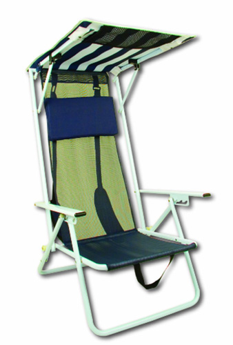 3. Bravo Sports High Back Beach Chair and Shade Top by Quik Shade