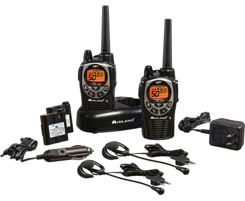 8. Midland GXT1000VP4 36-Mile 50-Channel FRS/GMRS Two-Way Radio (Pair) (Black/Silver)