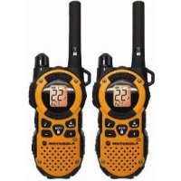 6. Motorola MT350R FRS Weatherproof Two-Way - 35 Mile Radio Pack - Orange