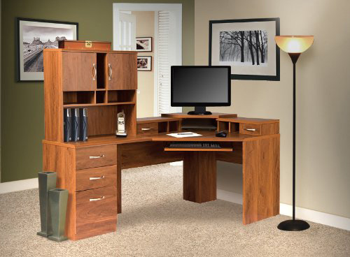 7. Reversible Corner Work Center with Hutch by American Furniture Classics