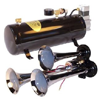 10. 3-Trumpet Train Air Horn Kit -110 PSI Air System 150dB+