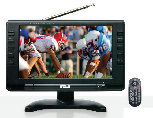 7. Super Sonic 9” Widescreen Portable LCD TV with ATSC Built in Digital Tuner