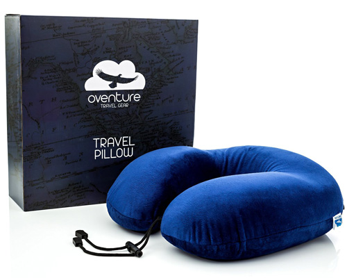 9. Oventure Memory Foam Travel Neck Pillow