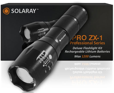 1. SOLARAY PRO ZX-1 Professional Series Flashlight Kit