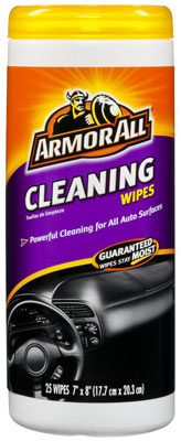 9. Armor All 10863 Cleaning Wipe - 25 Sheets
