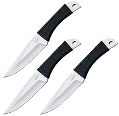 4. Gil Hibben Cord Grip Triple Thrower Knife Set