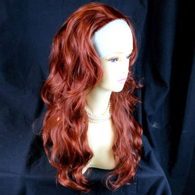 9. Copper Red Half Wig Hair Piece
