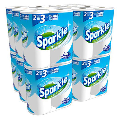 1. Sparkle Paper Towels, 24 Giant Rolls, Pick-A-Size, White