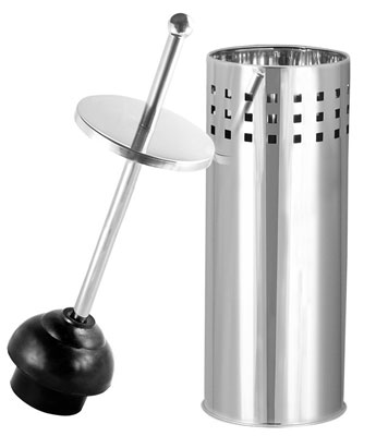 8. Blue Donuts Aerated Toilet Plunger in Chrome Finish