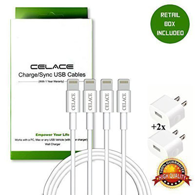 1. Solace Lightning USB Data Cable Charger