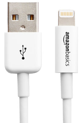 7. AmazonBasics Apple Certified USB Cable