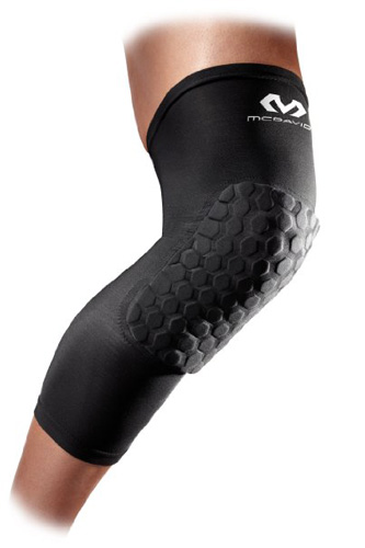 #2. McDavid 6446 Extended Compression Leg Sleeve with Hexpad Protective Pad - One Pair