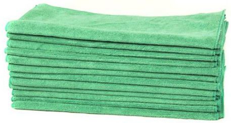 #10. Chemical Guys MICMGREEN12 Workhorse Professional Grade Microfiber Towel, Green - 16 in. x 16 in. (Pack of 12)