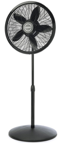 #3. Lasco 1827 Adjustable Elegance and Performance Pedestal Fan, 18-Inch, Black