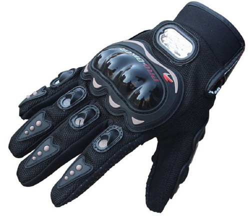 #9. Towall Black Short Sports Leather Motorcycle Motorbike Summer Gloves