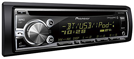 #9. Pioneer DEH-X6700BS Single-DIN Bluetooth Car Stereo with MIXTRAX