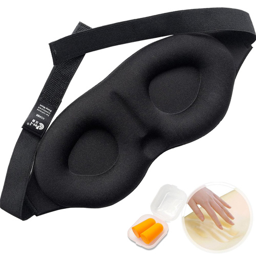 #9. ACF Sleep Mask & Ear Plug Set - Premium Quality Eye Mask w/ Memory Foam