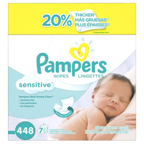 3. Pampers Sensitive Wipes 7x Box 448 Count