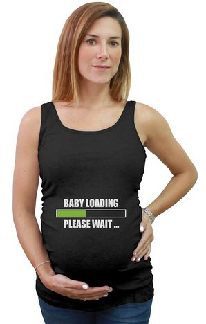 #3.Best Pregnancy Shirt Collection –Mo To Be Funny Maternity Tank Top Tunic