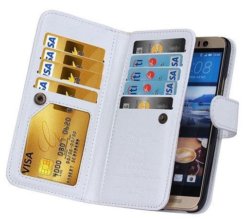 #1. The HTC One M9 Multi-Function Phone Wallet Case