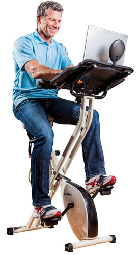 #5. The Fit Desk v2.0 Desk Exercise Bike With Massage