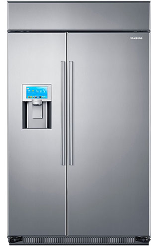 7. SAMSUNG RS27FDBTNSR Built-in Side by Side Refrigerator, 48-Inch, Stainless Steel