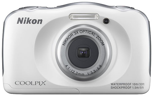 2. Nikon COOLPIX S33 Waterproof Digital Camera (White)