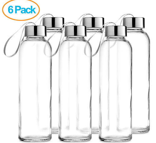 4. Chef's Star Glass water Bottle 