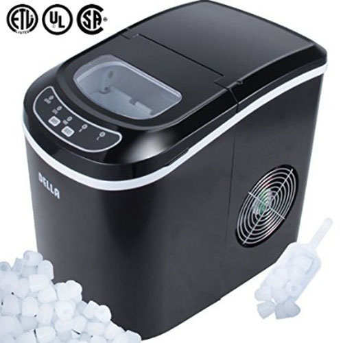 4. Della Portable Ice Maker With Two Selectable Cube Sizes